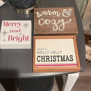 Holiday Signs - Set of 3
